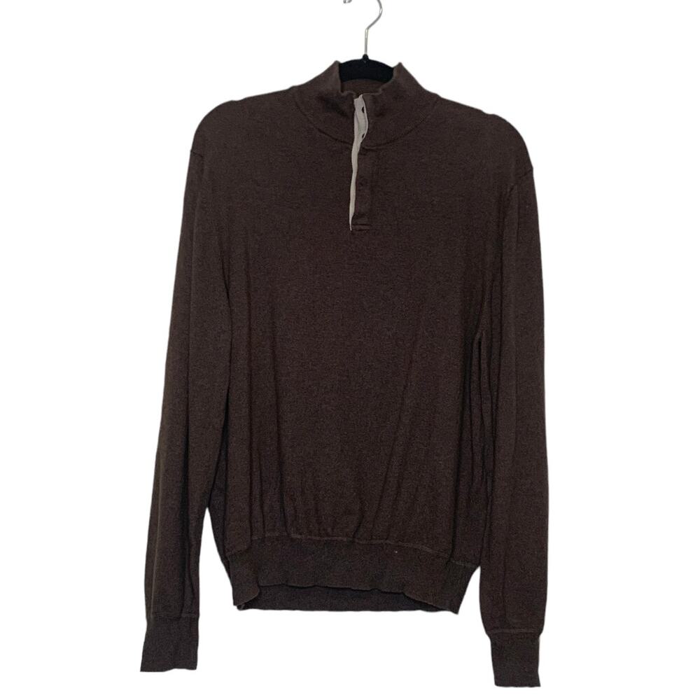 Madison men brown long sleeves pullover sweater size Large